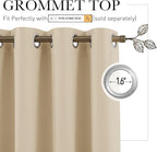 RYB HOME Room Divider Curtains Total Privacy Screen Thermal Insulated - Image 2