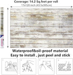 Arthome Distressed Wood Contact Paper 17''x120'' Self-Adhesive Removable Wood - Image 7