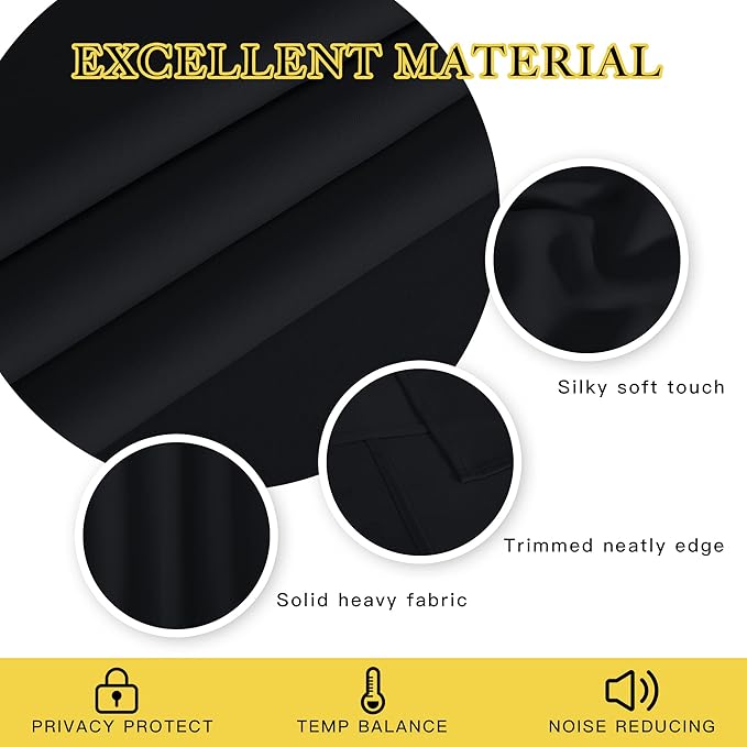 NICETOWN Black Out 144 inch Curtain - Image 5