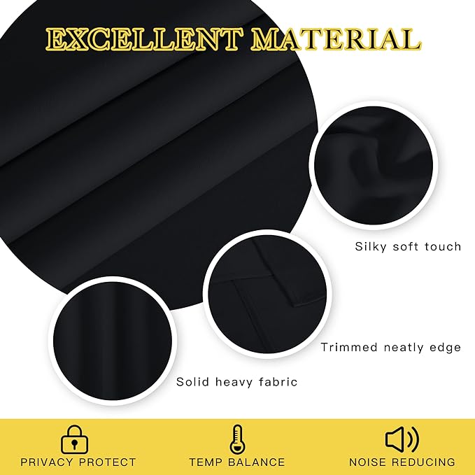 NICETOWN Black Out 110 inch Curtain - Image 4