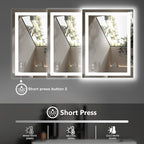 DUMOS 36.1"x48.1" LED Bathroom Mirror, Smart Anti-Fog Bathroom Vanity Mirror - Image 5