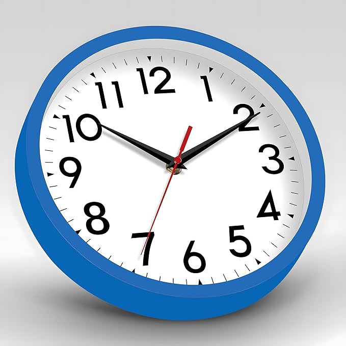 DAXSMY Wall Clock Small Analog 8 Inch Silent Non Ticking Battery Operated - Image 7