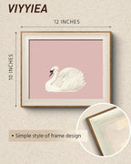 VIYYIEA Framed Wall Art for Living Room, Swan Canvas Prints, Animals Painting - Image 2