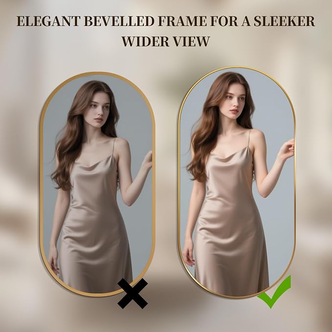 Oval Full Length Mirror, Ultra-Clear Explosion-Proof Dressing Mirror, Simple - Image 6