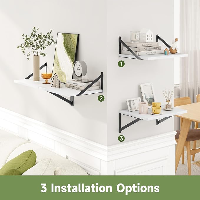 Heimlove 12 Inch Deep Floating Shelves - Image 6