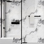 Chejiaye 10pcs Marble Peel and Stick Backsplash Waterproof Washroom Wall Panels - Image 3