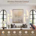 Battery Operated Wall Sconce Set of 2, Dimmable Modern LED Rechargeable Wall - Image 5