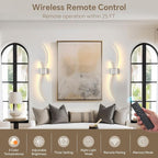 Battery Operated Wall Sconce Set of 2, Dimmable Modern LED Rechargeable Wall - Image 3
