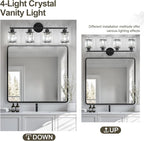 Crystal Bathroom Light Fixtures, Bathroom Lighting Fixtures Over Mirror - Image 5