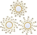 Mirror Wall Decor Wall Mirrors Decorative Sunburst Boho Mirror Gold Mirror Wall by wotieuns