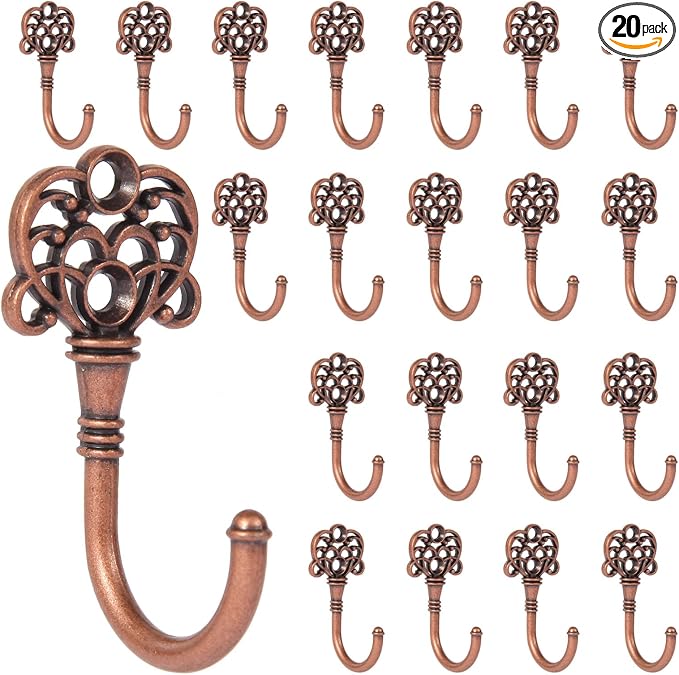 20 PCS Vintage Metal Wall Hooks, Bohemian Decorative Hook by XHIPY