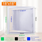 Suteck 18 x 18 Inch White Access Doors, Reinforced Hinged Access Panel - Image 2