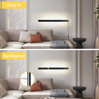 KELUOLY Modern Plug in Wall Lights, 31.4 inch Frosted Black LED Long Wall Sconce - Image 3