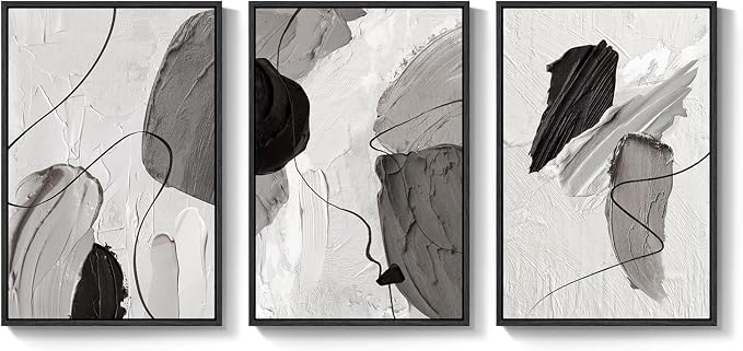 Large Framed Modern Abstract Wall Art - Image 9