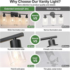MOKATNG 4-Light Bathroom Light Fixtures, Vanity Light - Image 4