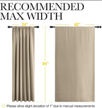 NICETOWN 2 Panels Blackout Curtains, Rod Pocket Thermal Insulated Drapes 84 - Image 4