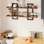 HOOBRO Floating Shelves, 15 Inch Wall Shelf Set of 2, Wall Mounted Storage - Image 3