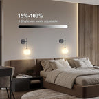 Black Battery Operated Wall Sconces Set of 2, Rechargeable Wireless Wall Lights - Image 6