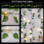 suddus Vine with Fairy Light Plug in, 33ft 100 LED Pothos String Lights - Image 4
