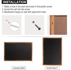 Magnetic Chalkboard Black Board 46 x 32, Extra Large Chalk Board Blackboard - Image 5