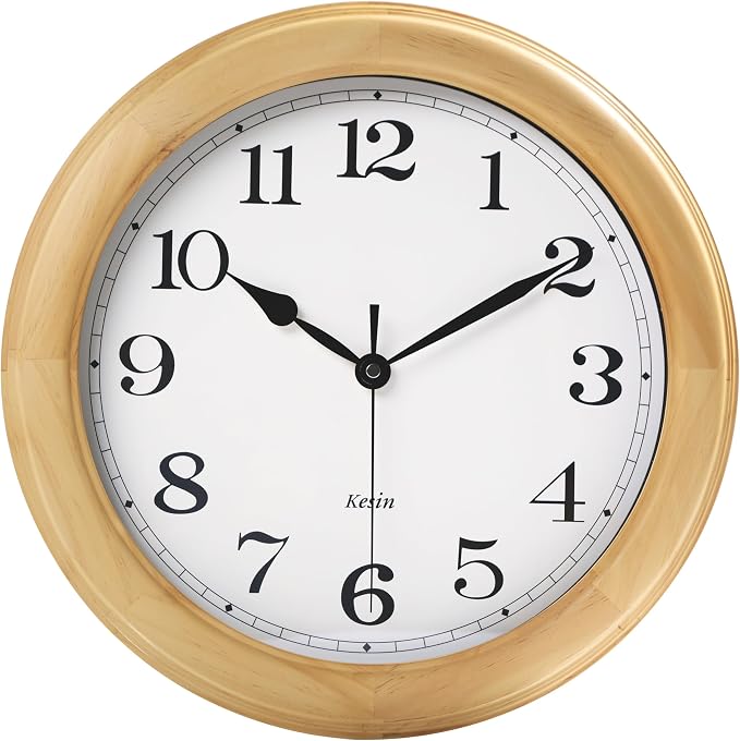 Kesin Wooden Wall Clocks 14 Inch Silent Wall Clock Large Decorative Battery - Image 2