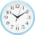 Bernhard Products Light Blue Wall Clock Silent Non Ticking by BernhardProducts