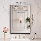 LOAAO Black Bathroom Mirror 24"X32" - Image 9