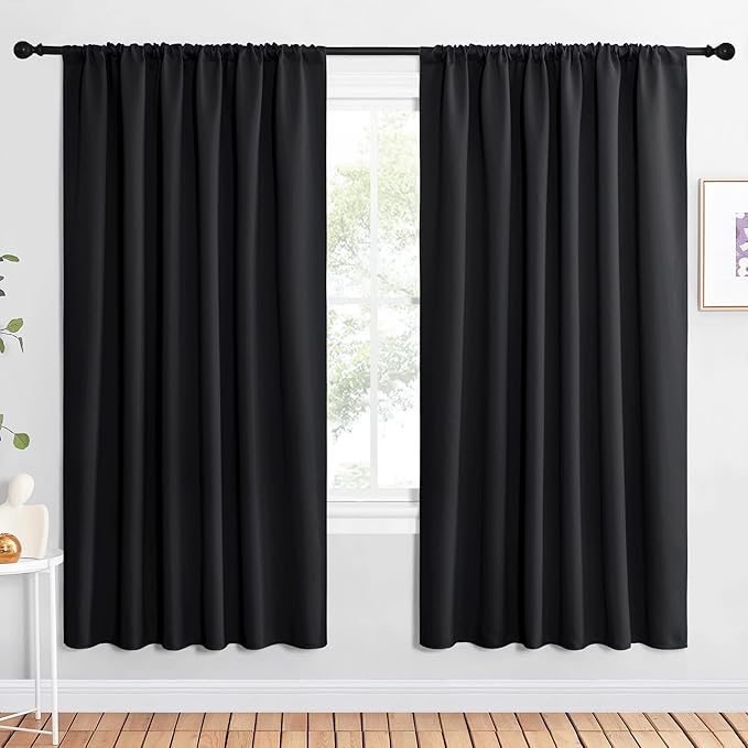 NICETOWN Black Blackout Curtain Blinds by NICETOWN