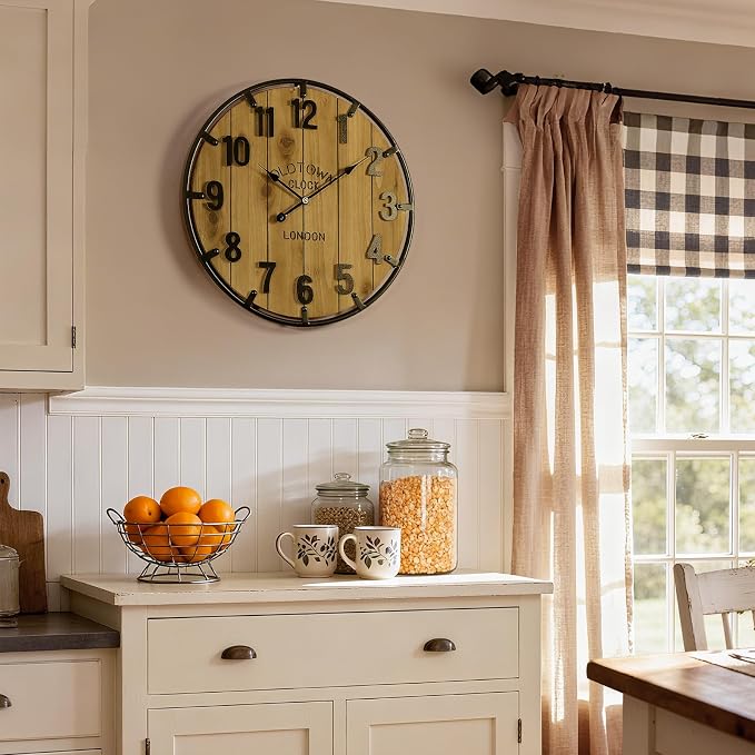 Vantic Farmhouse 24 Inch Extra Large Decorative Wall Clock - Image 6