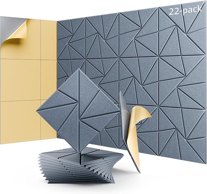 22 Pack Acoustic Panels, Sound Proof Foam Panels by LEIYER