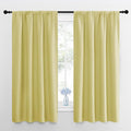 NICETOWN Kitchen Curtains, Short Blackout Drapes, Paler Yellow, Thermal by NICETOWN