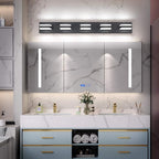 SOLFART Black Bathroom Vanity Lights Over Mirror Dimmable LED Modern Black - Image 5