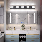 SOLFART Black 5 Light Bathroom Vanity Lights Over Mirror LED Modern Vanity - Image 2