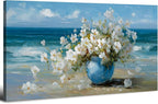 AIYISU Vintage Flowers Canvas Wall Art White Blossom Painting Retro Flowers in by HOME