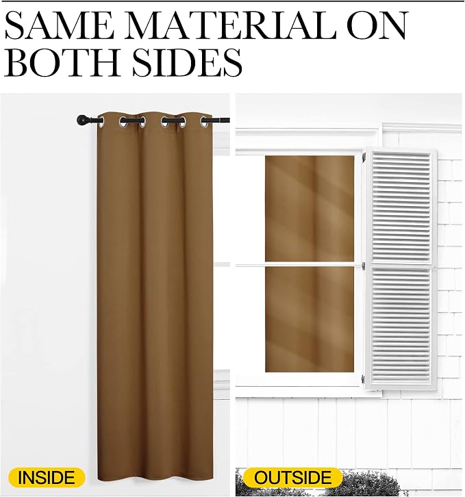 NICETOWN Gold Brown Wall Curtains - Image 5