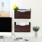 PAG Wall File Holder Wall Mounted Wood Hanging File Organizer - Image 5
