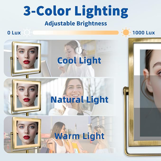 Ruacq Rechargeable Wall Mounted Makeup Mirror - Image 6