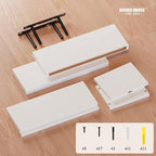 RICHER HOUSE White Floating Shelves Set of 3, Modern Bathroom Shelves Wall - Image 4