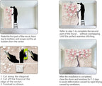 3D Relief Abstraction Pink Flowers Tree Mural Bedroom Floral Wallpaper Room - Image 6