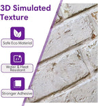3D Peel and Stick Faux Brick Wall Panels 11.8" x 11.8" 10-Pack, Small - Image 4