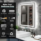 32x24 Inch LED Bathroom Mirror - Image 2