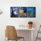 Wieco Art Framed 3 Panels Canvas Prints of Vincent Van Gogh Paintings - Image 2