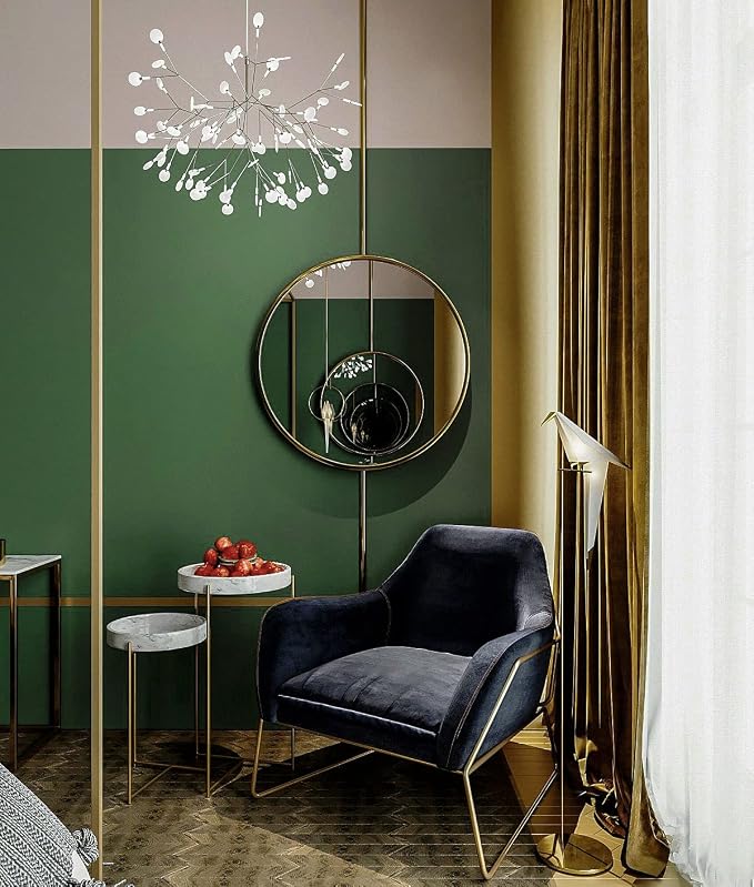Safiyya 393"x17.7" Olive Green Peel and Stick Wallpaper Dark Green Contact - Image 8