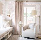 Ismoon Large Floral Peel and Stick Wallpaper Boho White/Pink Contact Paper - Image 6
