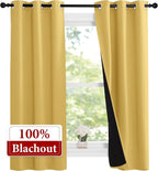 NICETOWN 100% Blackout Short Curtains - Image 2