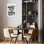 Drimiler Retro Black And White Newspaper Poster What If It All Works Out Canvas - Image 7