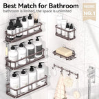 YASONIC Shower Caddy, 6 Pack Large Capacity shower Organizer - Image 2