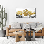 Large Golden Mountain Wall Art Abstract Black and Gold Mountain Wall Decor - Image 2