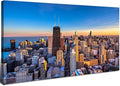 AIYISU Sunset Chicago Wall Art USA City Wall Decor Chicago Skyline Picture by HOME