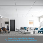 Art3d 10-Pack Smooth Drop Ceiling Tile 2ft x 4ft - Image 6